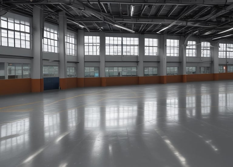 Image of a supermarket aisle with Smart Grip anti-slip treatment visibly applied to the floor.